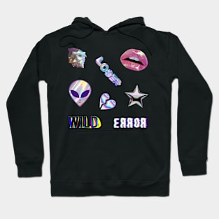 alien loser wild holo pack sticker Hoodie